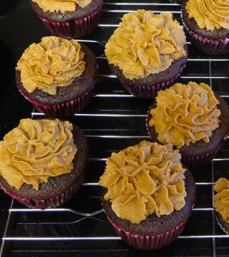 VEgan Gluten-free Chocolate Peanut Butter Cupcakes