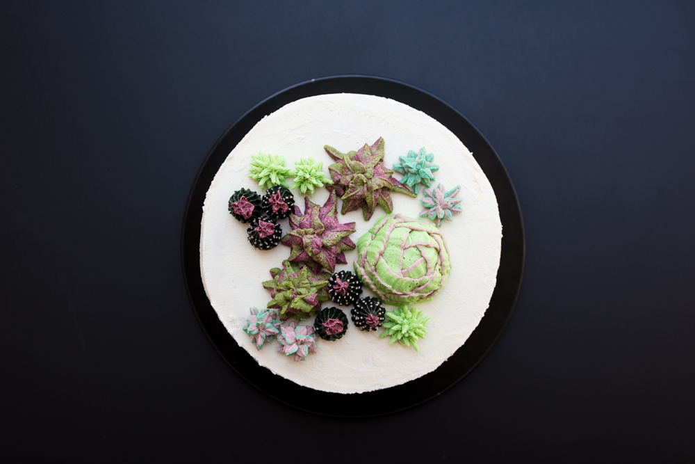 Vegan Banana Peanut Butter Succulent Cake