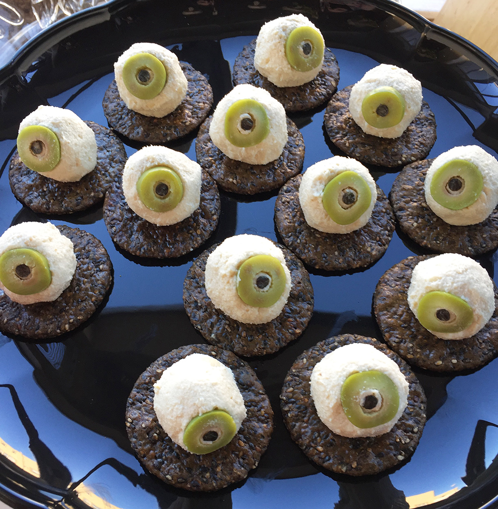 Vegan Cashew Cheese eyeballs