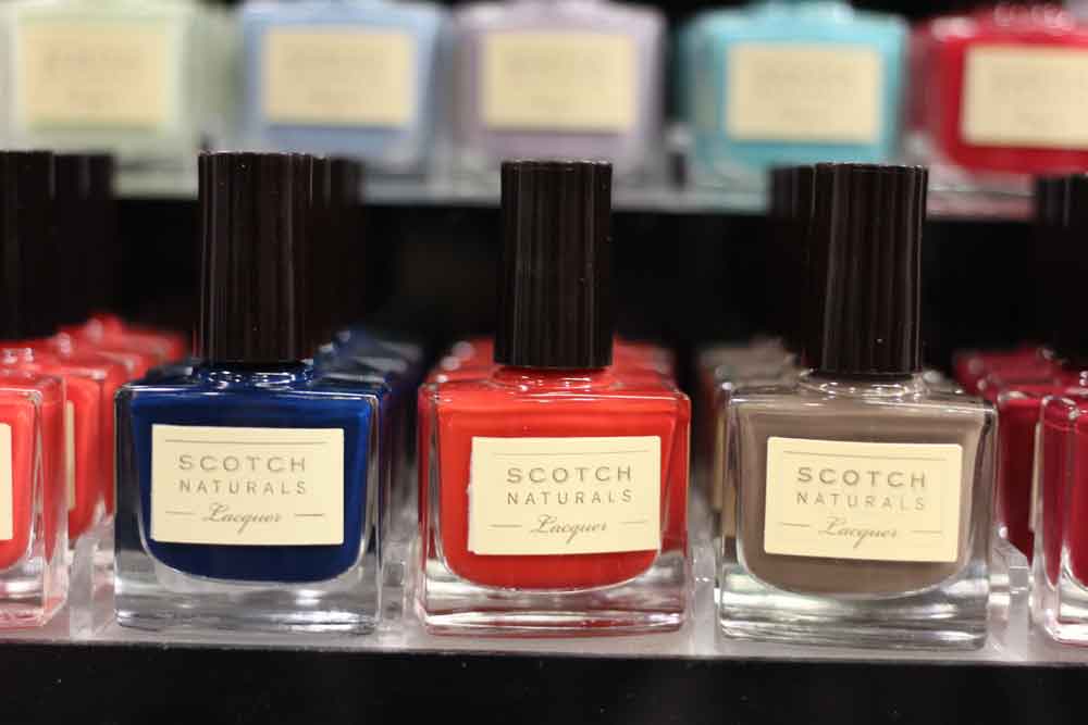 Scotch Naturals nail polish display