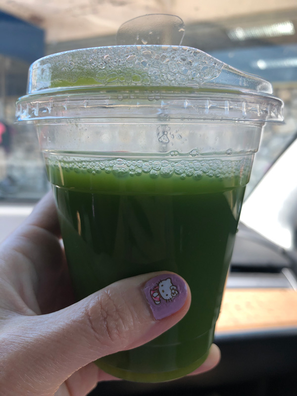 green juice from Nectar Cafe in Portland