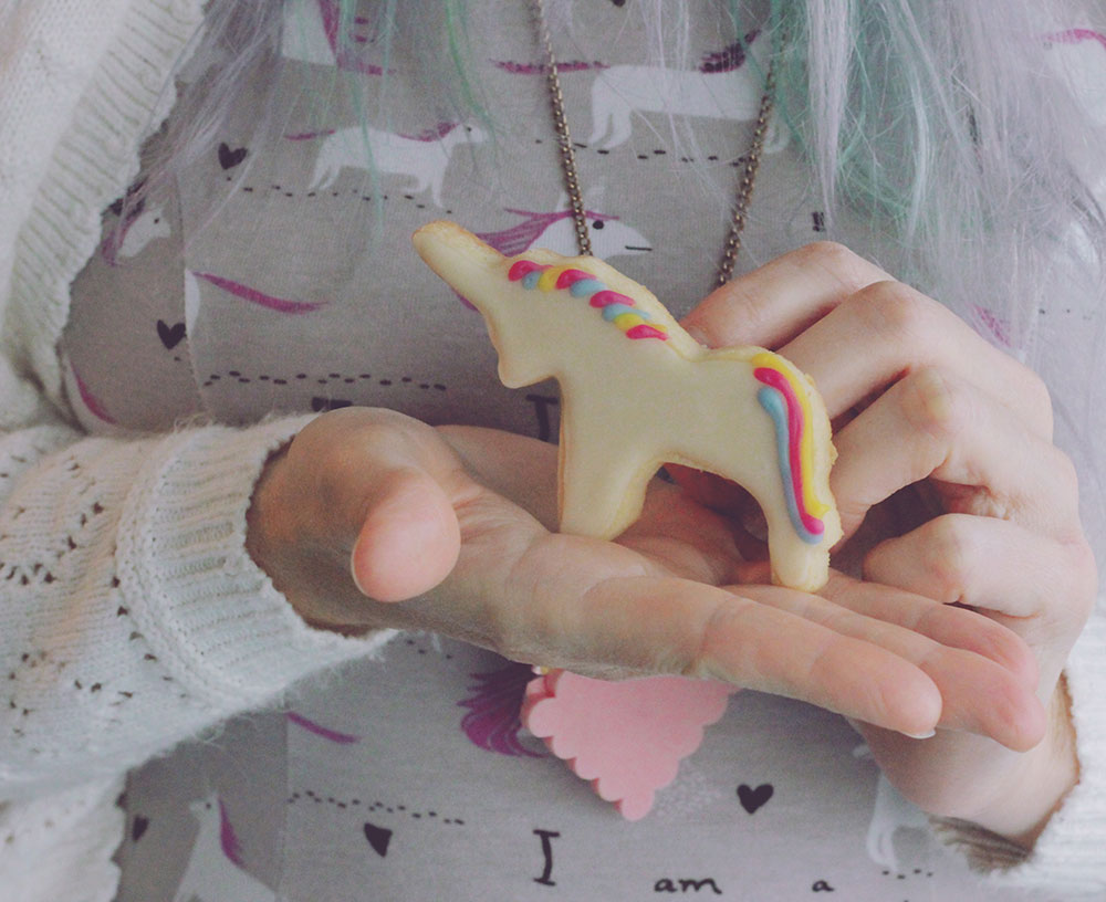 vegan unicorn cookie
