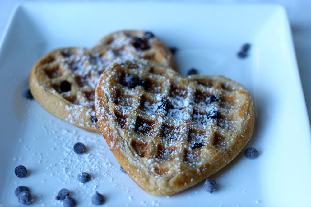 vegan coconut chocolate chip waffles